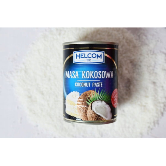 MASA KOKOSOWA KOKOS do ciast naleśników deserów tortów 430g puszka HELCOM MASA KOKOSOWA KOKOS do ciast naleśników deserów tortów 430g puszka HELCOM
