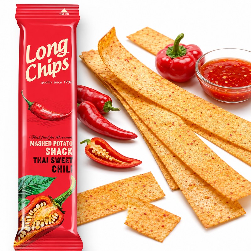 Long Chips CHIPSY ZIEMNIACZANE SŁODKA PAPRYKA CHILLI EXTRA