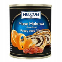 MASA MAKOWA Z BAKALIAMI DO MAKOWCA CIAST DESERÓW TORTÓW 850g puszka HELCOM