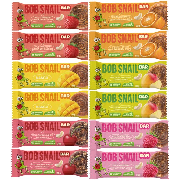 BOB SNAIL mix BATONÓW OWOCOWYCH KOMOSA RYŻOWA NERKOWIEC bez