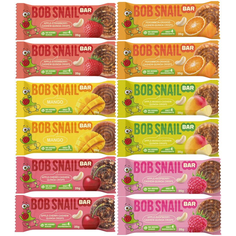 BOB SNAIL mix BATONÓW OWOCOWYCH KOMOSA RYŻOWA NERKOWIEC bez