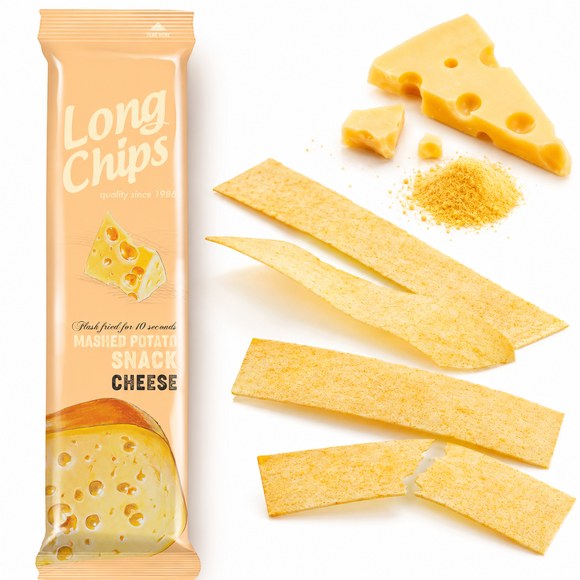 Long Chips CHIPSY SER SEROWE EXTRA DŁUGIE krucha przekąska