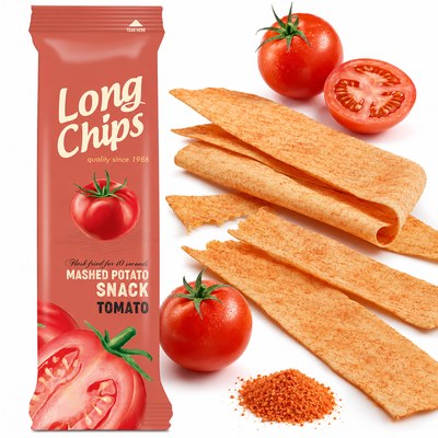 Long Chips CHIPSY smak POMIDOROWY krucha przekąska 75G