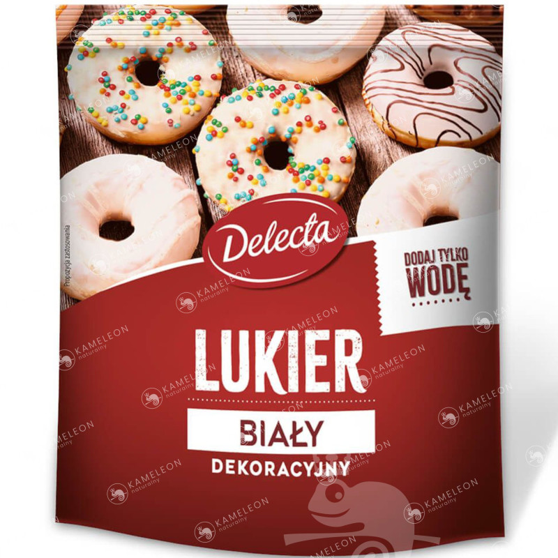 Delecta LUKIER DEKORACYJNY BIAŁY do wypieków 80g