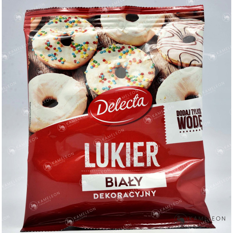 Delecta LUKIER DEKORACYJNY BIAŁY do wypieków 80g