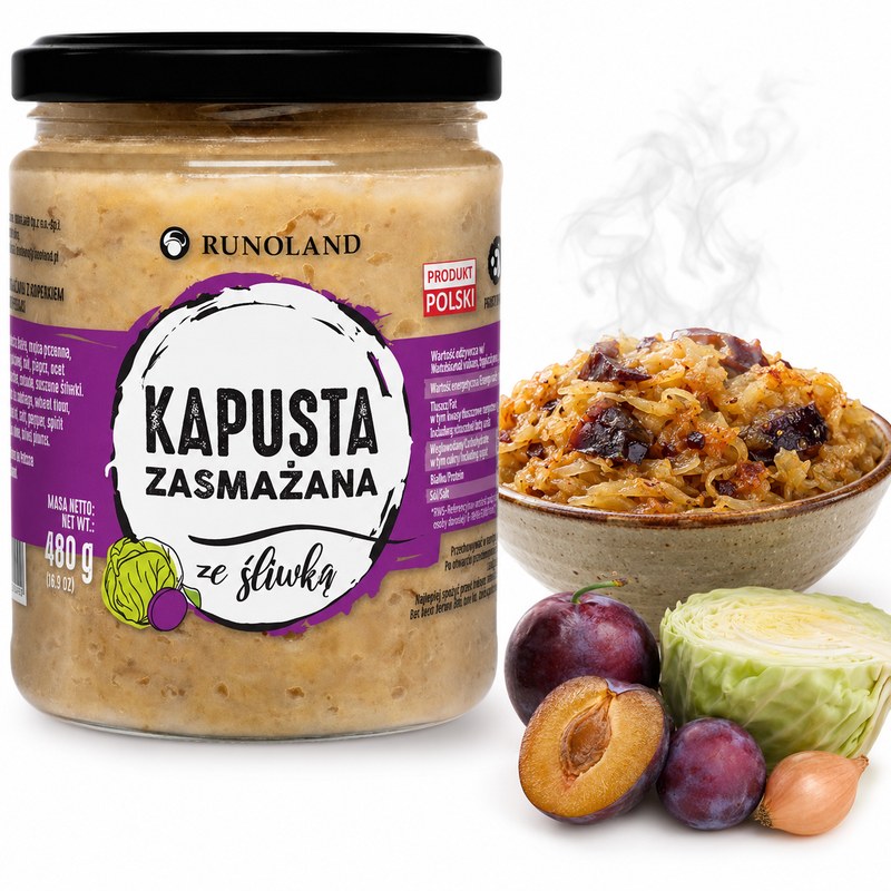 Runoland KAPUSTA ZASMAŻANA ze ŚLIWKĄ 480G