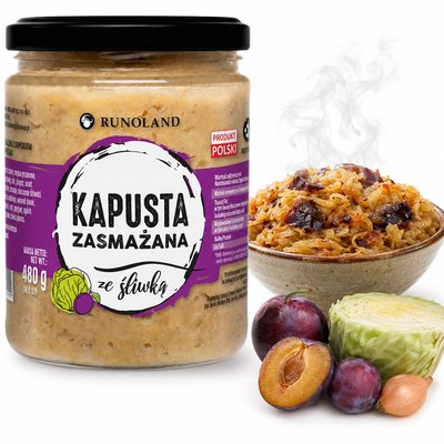 Runoland KAPUSTA ZASMAŻANA ze ŚLIWKĄ 480G