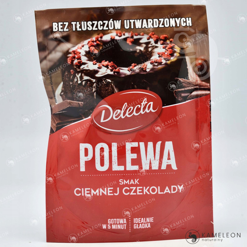 POLEWA CZEKOLADOWA do CIAST TORTÓW ciemna czekolada 100g 0,1KG DELECTA