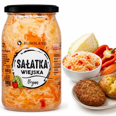 Runoland SAŁATKA WIEJSKA VEGAN warzywna do obiadu potraw z