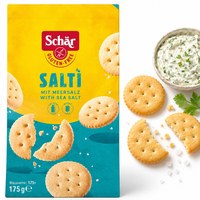 Schar KRAKERSY Z SOLĄ MORSKĄ OKRĄGŁE BEZGLUTENOWE 170G