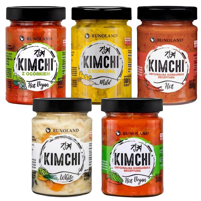 Runoland KIMCHI MIX ZESTAW 5szt kapusta pekińska RÓŻNE