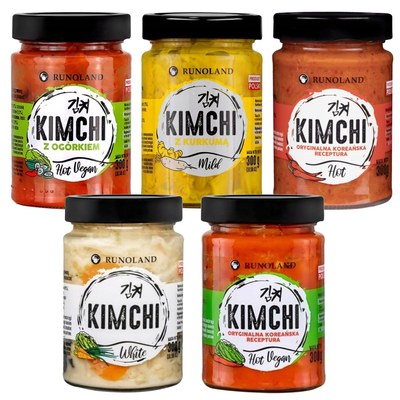 Runoland KIMCHI MIX ZESTAW 5szt kapusta pekińska RÓŻNE