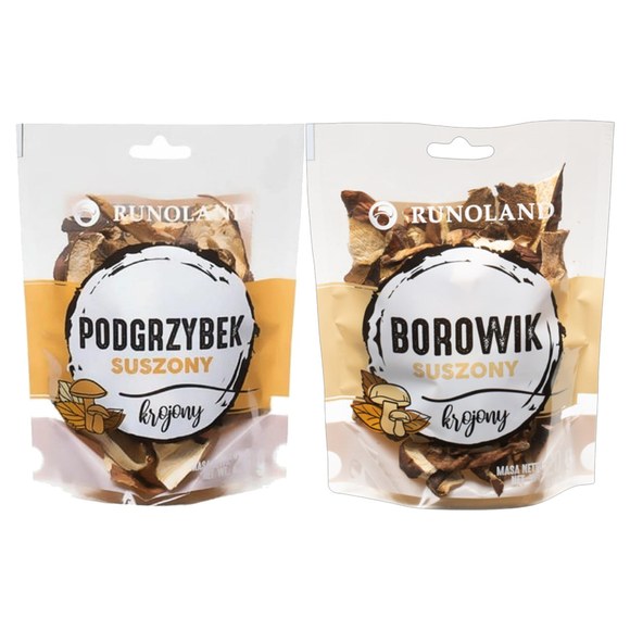 Runoland zestaw grzybów BOROWIKI i PODGRZYBKI SUSZONE
