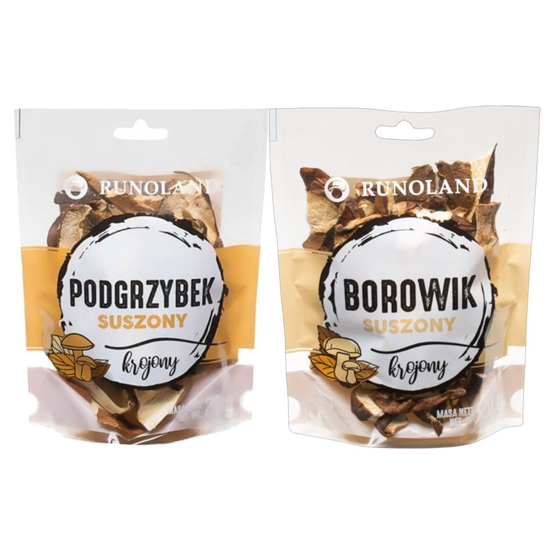 Runoland zestaw grzybów BOROWIKI i PODGRZYBKI SUSZONE