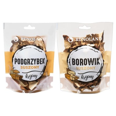 Runoland zestaw grzybów BOROWIKI i PODGRZYBKI SUSZONE