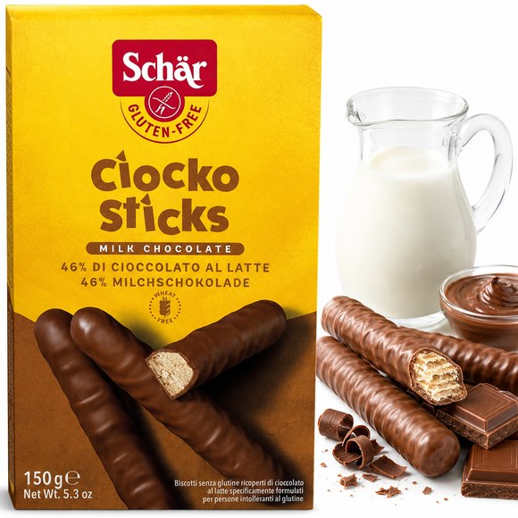 Schar PALUSZKI CIASTKA CIOCKO STICKS w mlecznej czekoladzie
