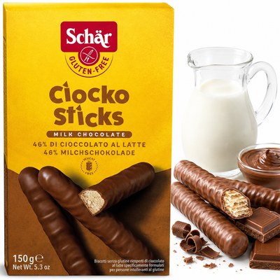 Schar PALUSZKI CIASTKA CIOCKO STICKS w mlecznej czekoladzie