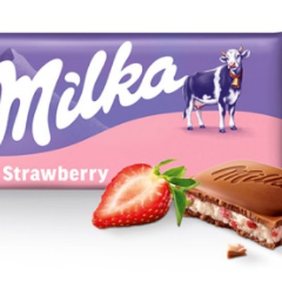 Milka CZEKOLADA MLECZNA truskawka jogurt 100G KRÓTKA DATA