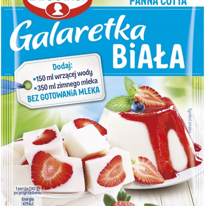 Dr.Oetker GALARETKA BIAŁA PANNA COTTA 70G tylko 113kcal w