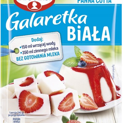 Dr.Oetker GALARETKA BIAŁA PANNA COTTA 70G tylko 113kcal w