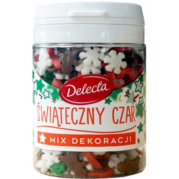 DELECTA DEKORACJE MIX POSYPEK ciastka babeczki pierniki ŚWIĘTA 5x55G DELECTA DEKORACJE MIX POSYPEK ciastka babeczki pierniki ŚWIĘTA 5x55G