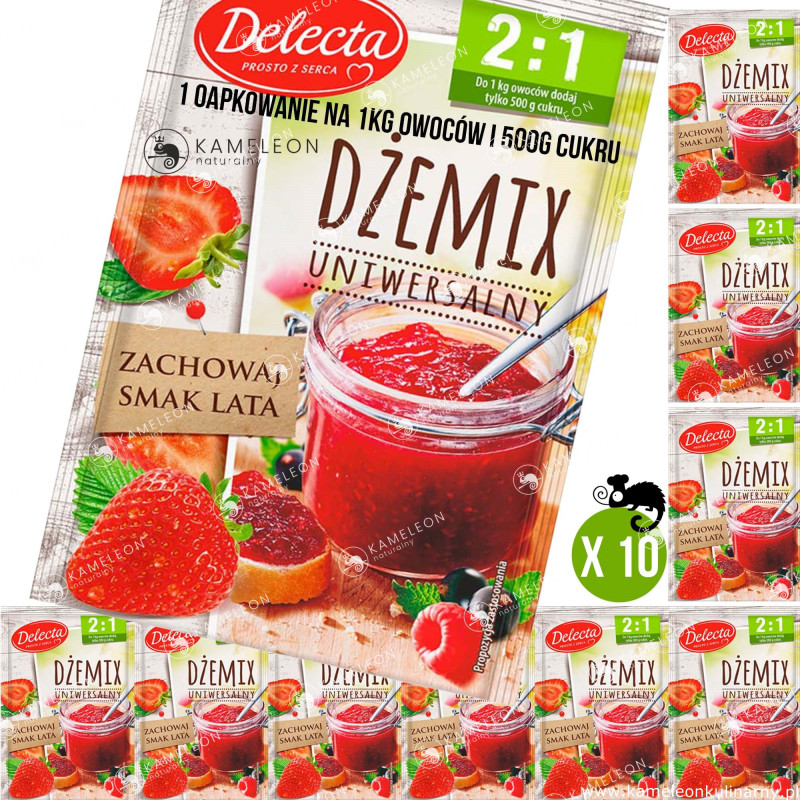 DELECTA DŻEMIX dżemofix UNIWERSALNY 2:1 x10 NA 10 kg OWOCÓW dżem przetwory