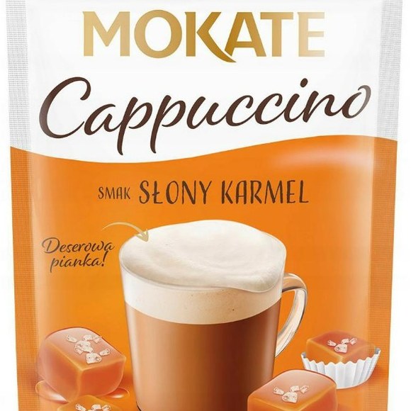 Mokate kawa CAPPUCCINO smak SŁONY KARMEL karmelowe Z PIANKĄ