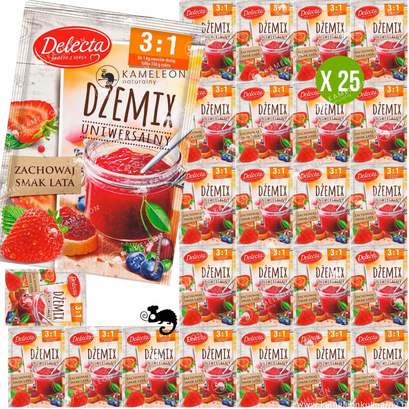 DELECTA DŻEMIX dżemofix UNIWERSALNY 3:1 x25 NA 25KG OWOCÓW dżem konfitury