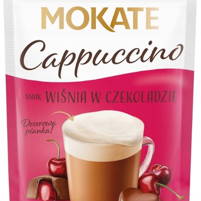 Mokate kawa CAPPUCCINO smak WIŚNIA w CZKOLADZIE z PIANKĄ