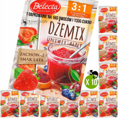 DELECTA DŻEMIX dżemofixUNIWERSALNY 3:1 x10 NA 10KG OWOCÓW na dżem przetwory