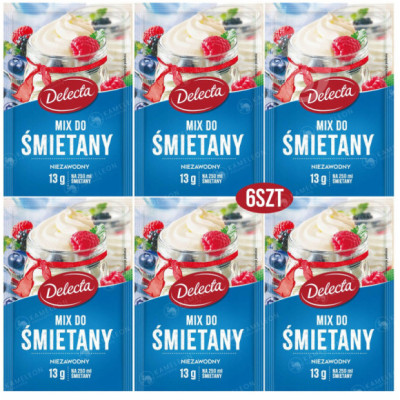 DELECTA MIX DO ŚMIETANY 6 sztuk 6x13g 78g