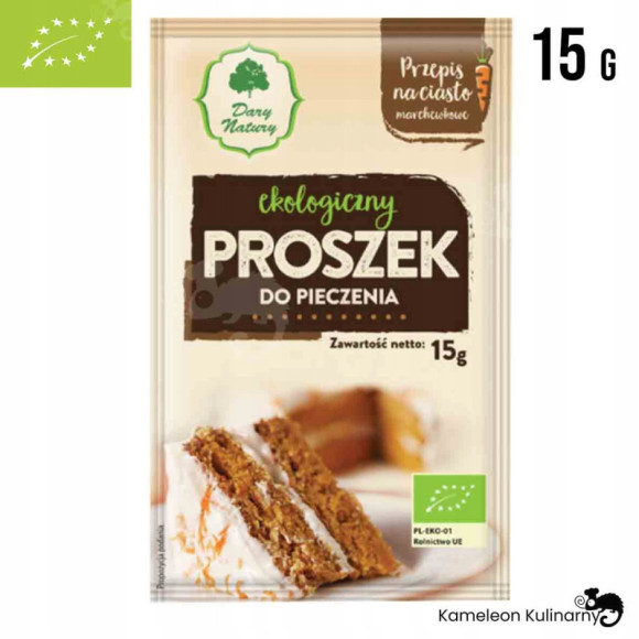 PROSZEK DO PIECZENIA ekologiczny DARY NATURY 15g 1 sztuka PROSZEK DO PIECZENIA ekologiczny DARY NATURY 15g 1 sztuka