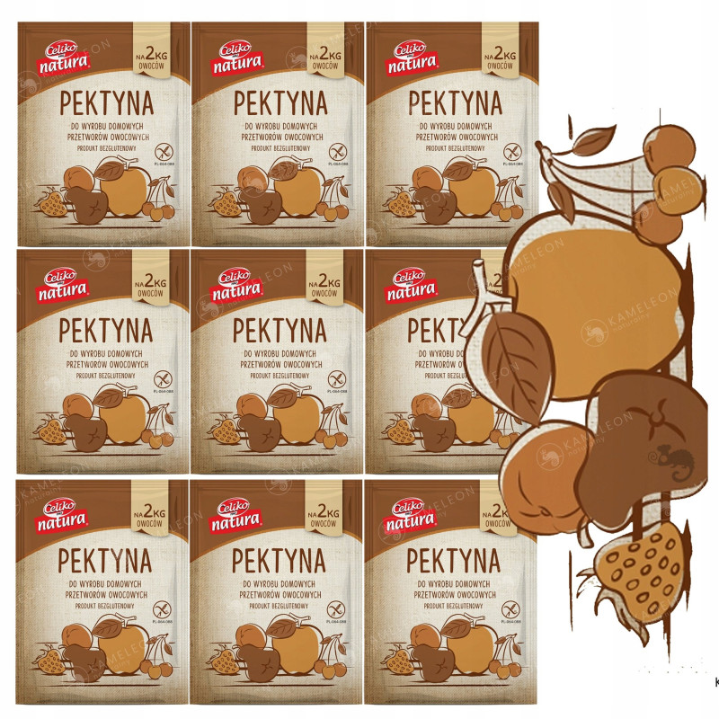 9x PEKTYNA na 18KG OWOCÓW DOMOWE PRZETWORY OWOCOWE DŻEMY Bez Glutenu Celiko