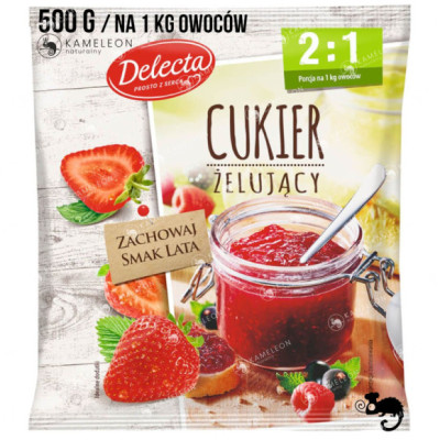 DELECTA CUKIER ŻELUJĄCY 2:1 500g NA 1kg OWOCÓW