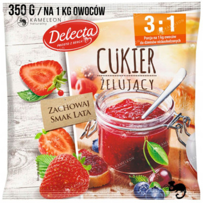 DELECTA CUKIER ŻELUJĄCY 3:1 350g NA 1kg OWOCÓW