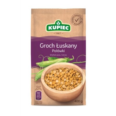 Kupiec GROCH ŁUSKANY POŁÓWKI 400g 0,4kg