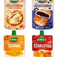4x ŁOWICZ mus mix CIASTO DROŻDŹÓWKA SERNIK TARTA SZARLOTKA