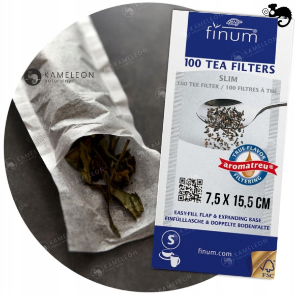 FILTRY DO HERBATY papierowe FINUM S slim SMALL 100 FILTRY DO HERBATY papierowe FINUM S slim SMALL 100
