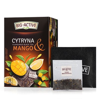 BIG-ACTIVE HERBATA CZARNA CYTRYNA MANGO ekspresowa 20