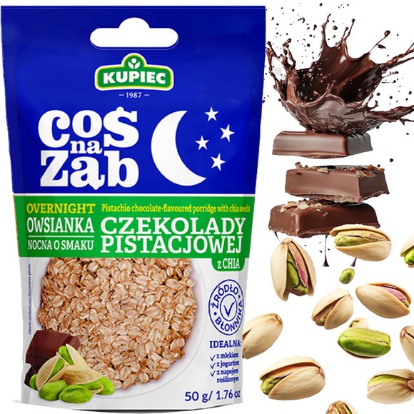 Kupiec COŚ NA ZĄB OWSIANKA NOCNA CZEKOLADA PISTACJOWA Z
