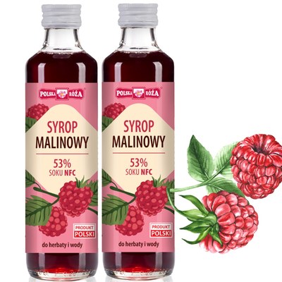 Polska Róża Domowy Naturalny SYROP MALINOWY malina Z MALIN