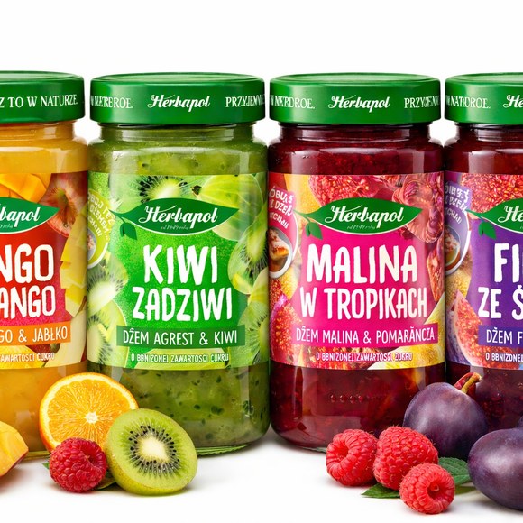 HERBAPOL mix dżemów MANGO KIWI MALINA FIGA niskosłodzone