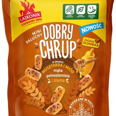 Lajkonik MINI PALUCHY DOBRY CHRUP smak MUSZTARDA I MIÓD