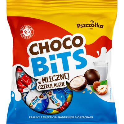 CUKIERKI CHOCO BITS praliny z mlecznym nadzieniem + orzechy