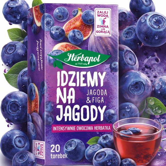 Herbapol IDZIEMY NA JAGODY herbata JAGODY I FIGA 20 torebek