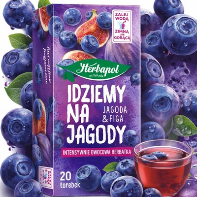 Herbapol IDZIEMY NA JAGODY herbata JAGODY I FIGA 20 torebek