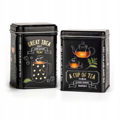 PUSZKA METALOWA herbatę CUP OF TEA malutka na 25g