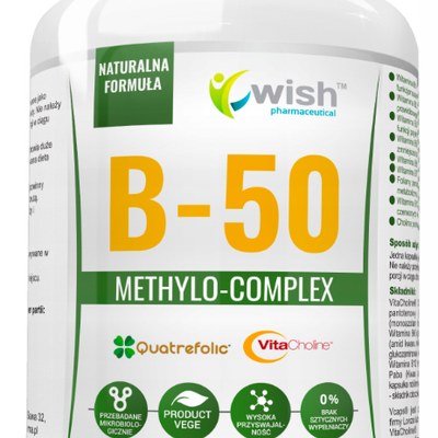 WISH Witamina B-50 COMPLEX PRAWIDŁOWY ROZWÓJ B50 metylowana