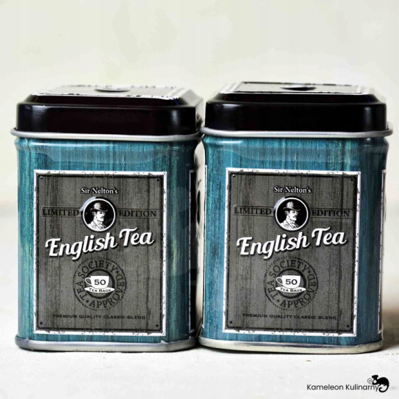 PUSZKA METALOWA herbatę ENGLISH TEA niebieska 25g PUSZKA METALOWA herbatę ENGLISH TEA niebieska 25g