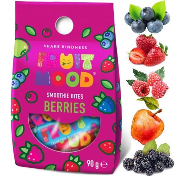 FRUIT MOOD - SMOOTHIE BITES - BERRIES 90g (różowe)